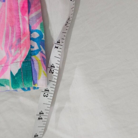 Lilly Pulitzer S Beach Palazzo Pants Tropical Floral Print Multi-Color Cotton - Picture 5 of 6